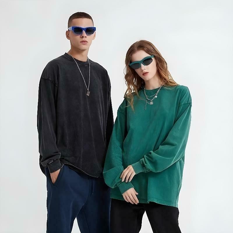 Trendy Oversized Washed Basic Tee - Embrace Korean Y2K Fashion with a Vintage Vibe