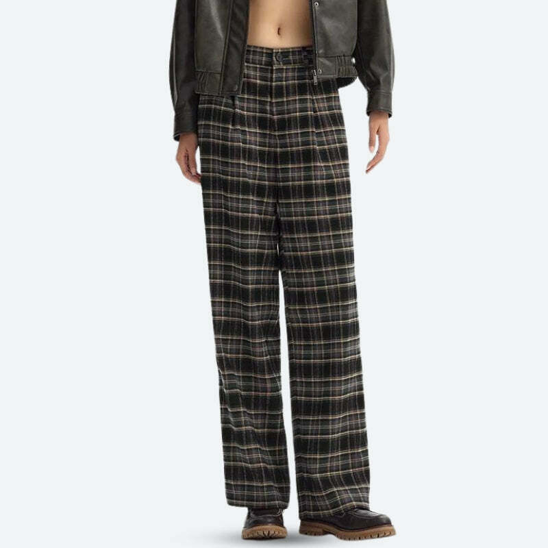 Trendy Plaid Pajama Pants for Y2K Casual Outfits - Perfect for Grunge and TikTok Styles