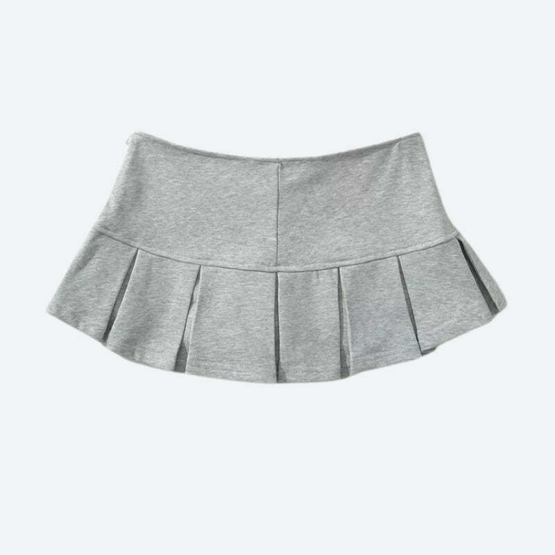 Trendy Pleated Micro Mini Skort for Y2K Style Outfits - Perfect for Grunge and K-Pop Fashion