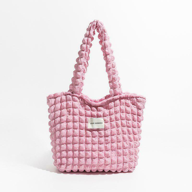 Trendy Soft Girl Popcorn Handbag - Korean Y2K Fashion Accessory for Stylish Looks