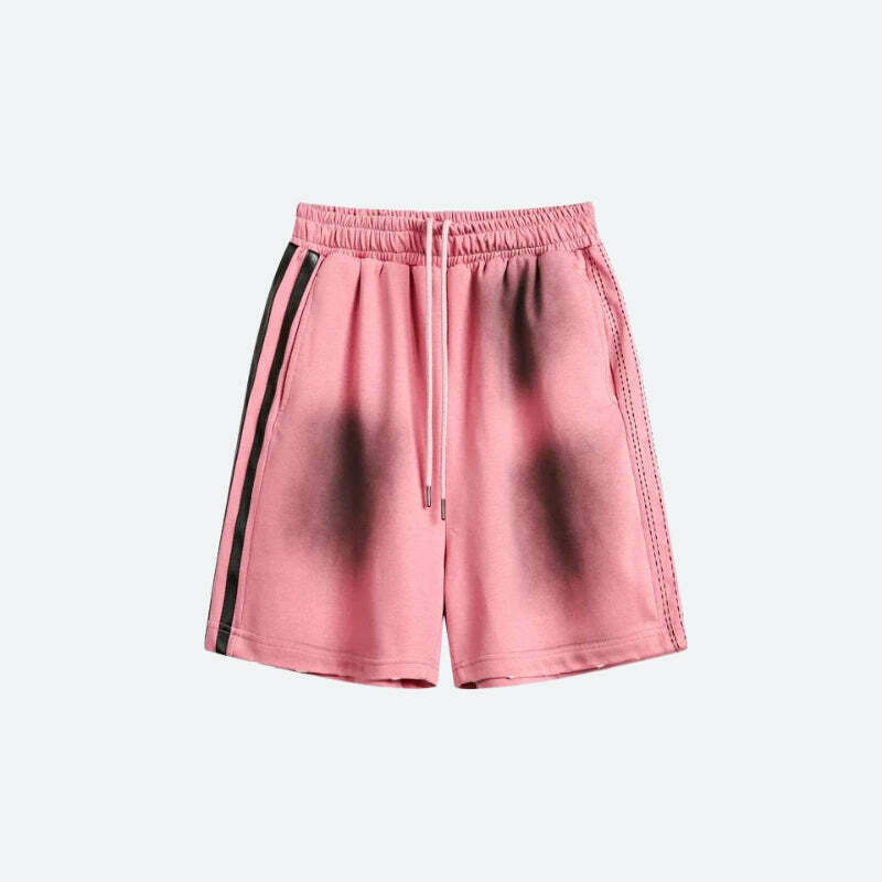 Trendy Spray-Effect Sport Shorts for Y2K Style: Perfect for Grunge and Casual Outfits