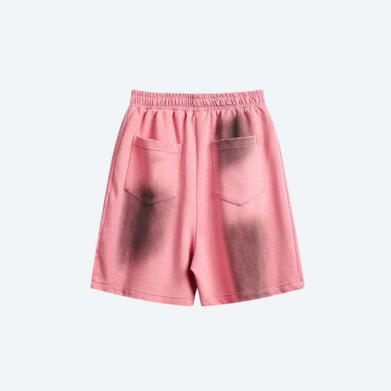 Trendy Spray-Effect Sport Shorts for Y2K Style: Perfect for Grunge and Casual Outfits