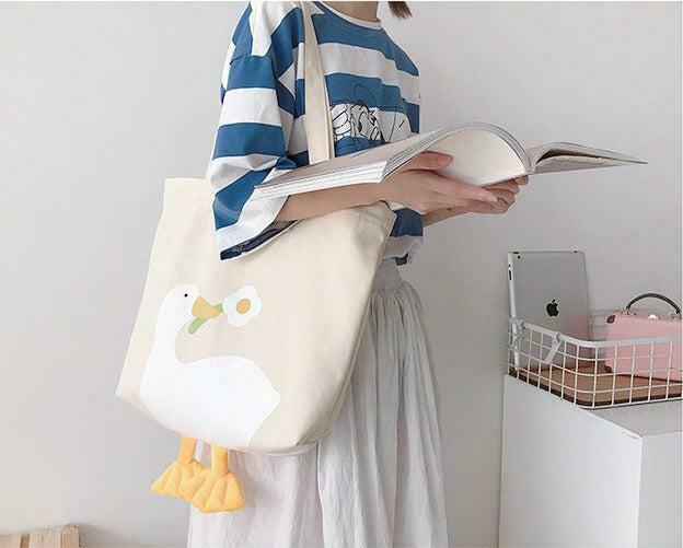 Trendy Weirdcore Duck Cloth Bag - Y2K Style Fashion for Men, Perfect for 2024 Outfits