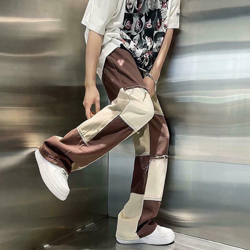 Trendy Y2K Patchwork Pants for Men and Women - Stylish 2025 Y2K Fashion Statement