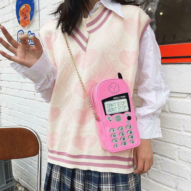 Weirdcore Retro Mobile Phone Handbag - Y2K Fashion Accessory for Trendy Outfits